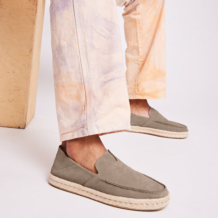 Men's Toms 10020865 Alonso Loafers Taupe Suede Espadrilles Men