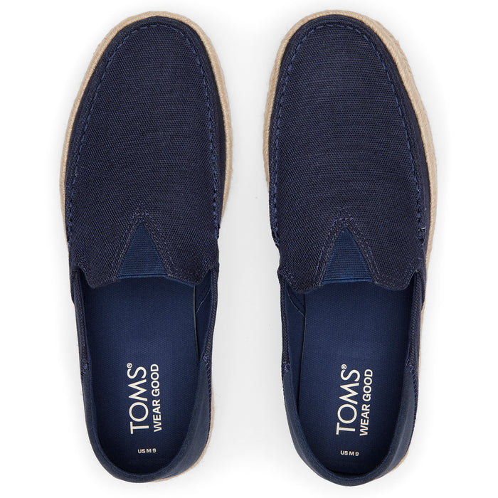 Men's TOMS Alonso Loafers Navy Suede Espadrilles
