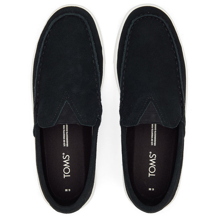 Men's Trvl Lite Suede Leather Black Loafers