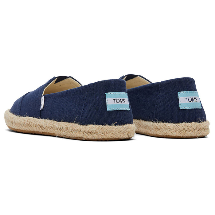 Women's Recycled Cotton Canvas Navy Espadrilles Slip On