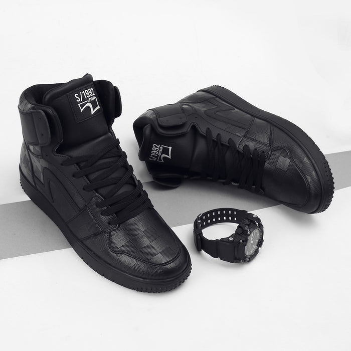 Adams Black Men Active Laceup Sneakers
