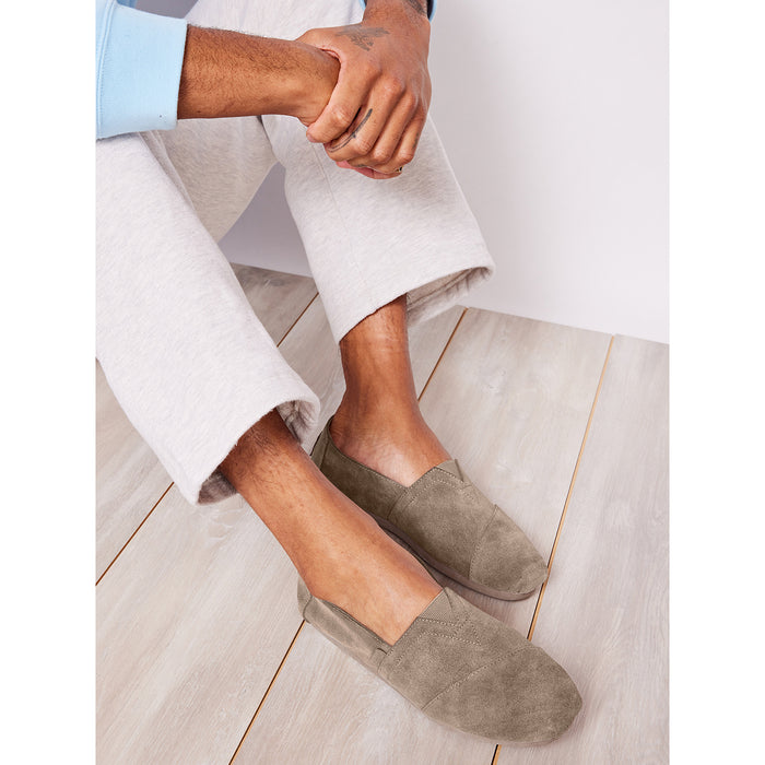 Men's TOMS Taupe Suede Lightweight Slip Ons