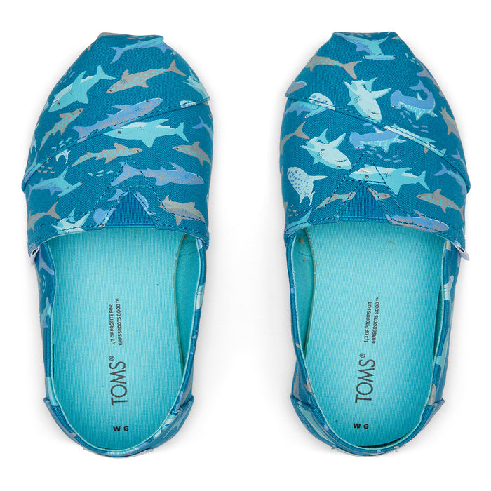 Women's Alpargata Cloudbound Deep Sea Blue Shark Frenzy Print Women Slip On