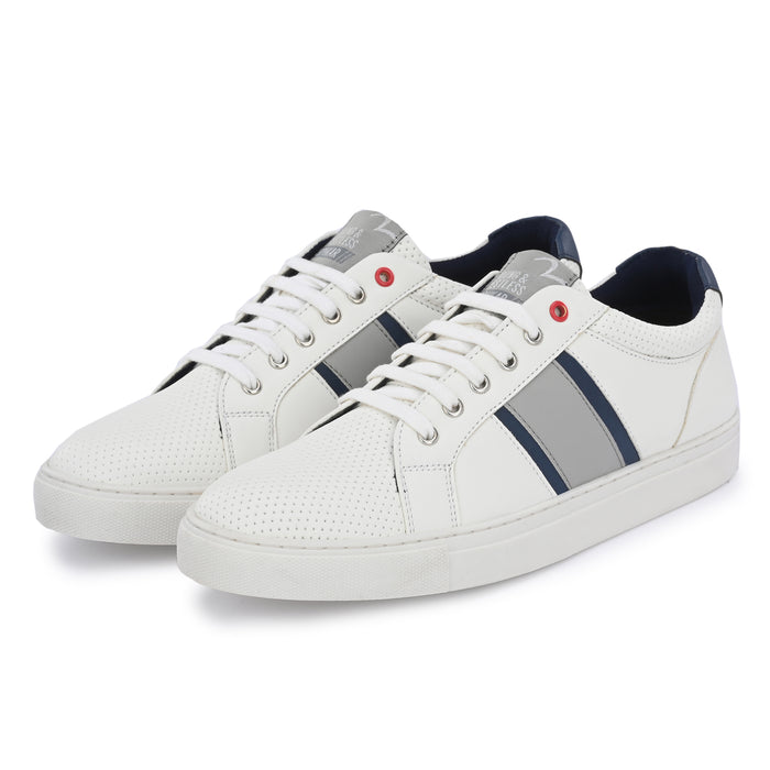 Connor White Men Casual Lace up