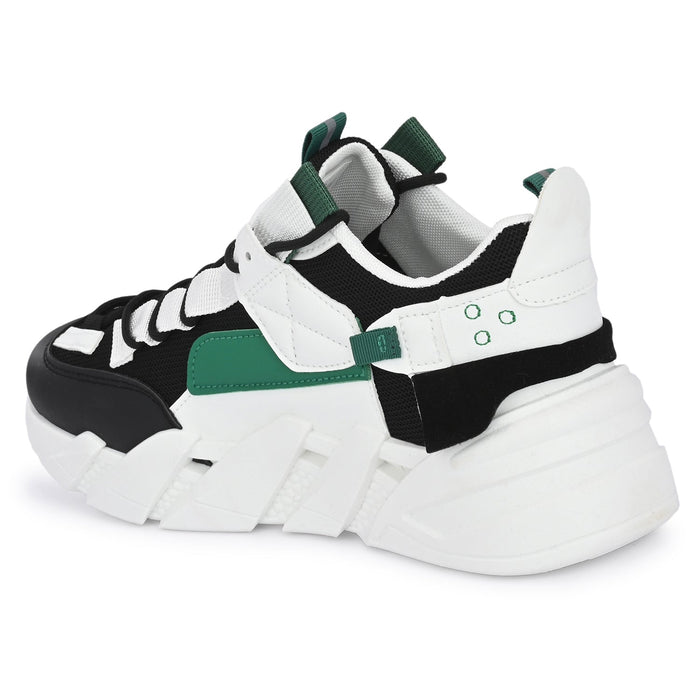 Lan Black-Green Men Colorblocked Sneaker