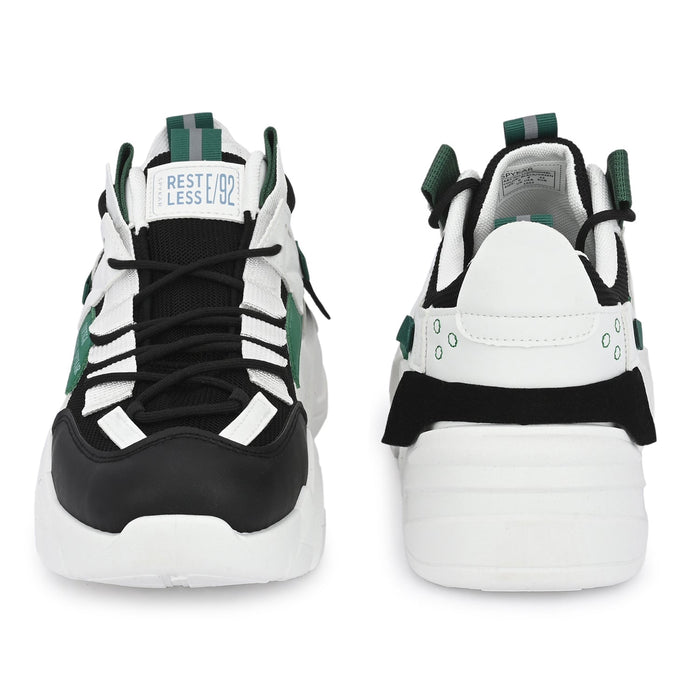Lan Black-Green Men Colorblocked Sneaker
