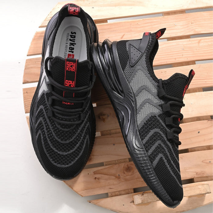 Paavo Black Men Knitted Active Sneaker