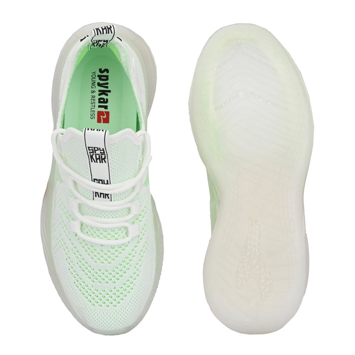 Paavo Light Green Men Knitted Active Sneaker