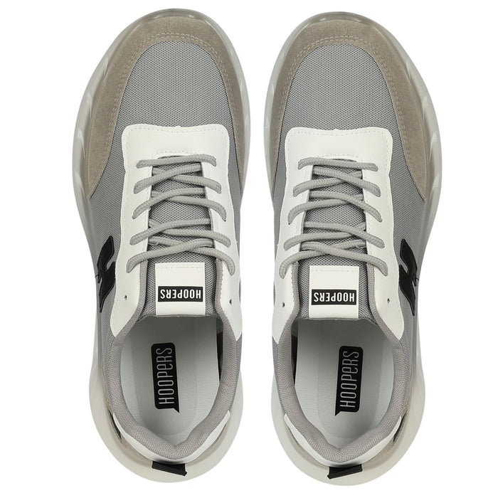 Hoopers Men Grey Black Casual Shoes Lace Up