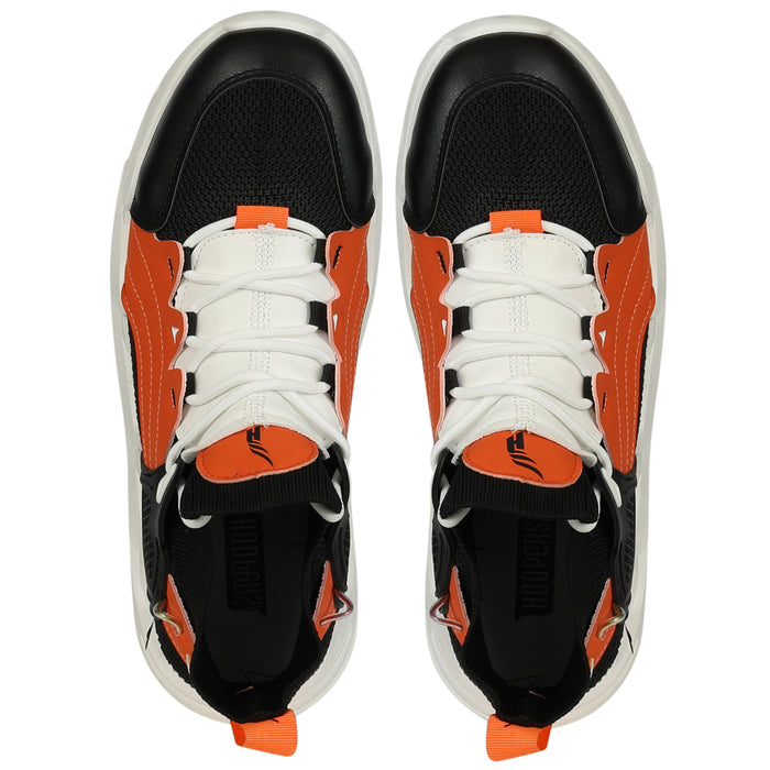 Hoopers Men Lace-Up Black-Peach Casual Shoes
