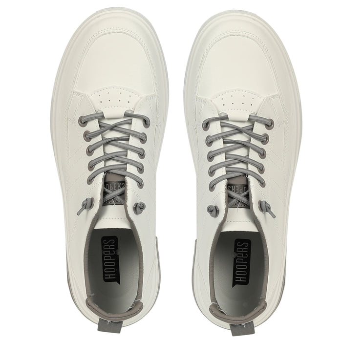 Hoopers Men White Grey Casual Shoes Lace Up