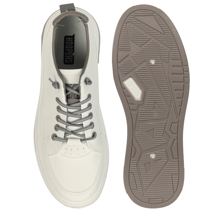 Hoopers Men White Grey Casual Shoes Lace Up