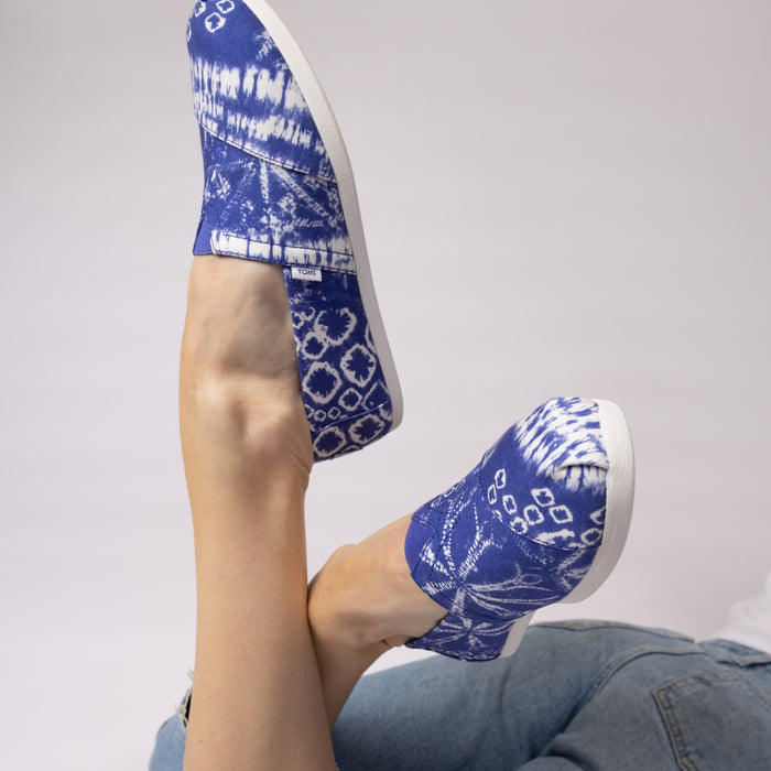 Women's Alpargata Cloudbound Ultramarine Patchwork Batik Print Women Slip On