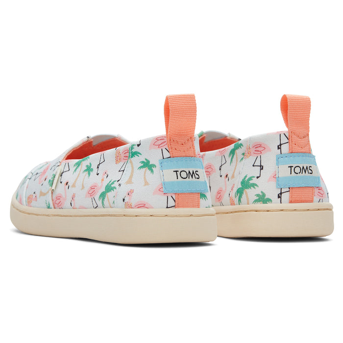 Kids' Alp Canvas Flamingo Print Slip Ons for Youth